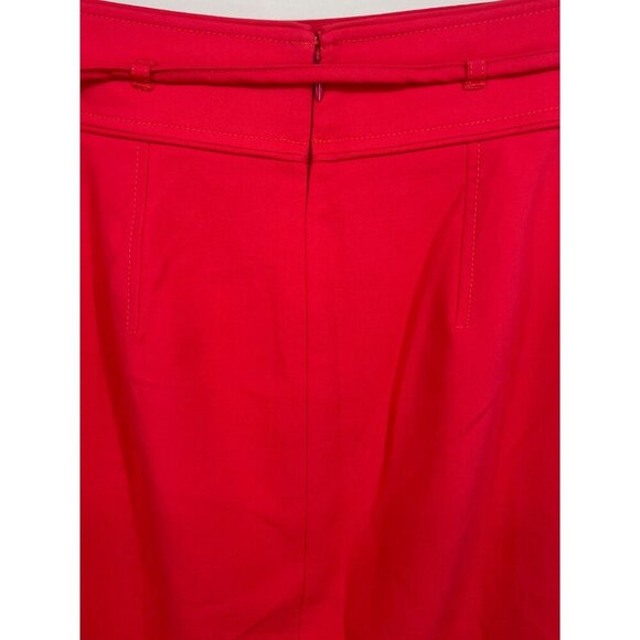 Ann Taylor Skirt Women Size 10 Midi Hot Pink Raon Stretch Tie Waist Casual New - Picture 6 of 9